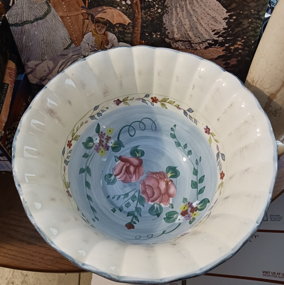 Certified International Floral Large 13"×7" Pasta Serving Bowl🍲A 🎁VINTAGE GEM. - Picture 4 of 16
